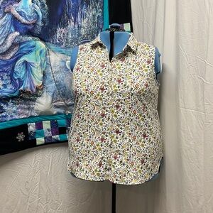 Cleo Multicolor Floral Sleeveless Blouse